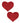 Pastease Glitter Hearts Red