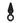Anal Adventures - Platinum - Silicone Loop Plug - Small - Black