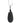 10x Vibrating Silicone Teardrop Necklace - Black