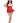 Santa Babydoll, Thong and Hat - X-Large - Lipstick Red