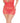 Stretch Fishnet and Scalloped Stretch Lace Chemise - Queen - Coral