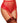 High-Waisted Garter Thong - Medium - Ruby