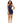 Opaque Mini Dress With Cut Out Detail - One Size - Blue