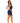 Opaque Mini Dress With Cut Out Detail - One Size - Blue
