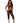 Crochet Cropped Bodystocking - One Size - Black