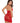 Lace Halter Dress - One Size - Red