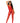 Fishnet and Lace Bodystocking With Open Crotch - One Size - Red