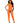 Crochet Footless Bodystocking With Open Crotch - One Size - Orange