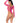 Essential Fishnet Long Sleeve Bodysuit - Os - Neon Pink