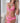 2pc Daringly Strappy Teddy - One Size - Neon Pink