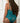 1 Pc Laced Teddy With Open Crotch Snap - Queen - Teal Turquoise