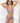 2 Pc Open Crotch Laced Teddy With Criss Cross Back and Garters - One Size - Gray Lilac