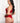 Cinnamon Red 2pc Satin Bra and High Waist Panty - One Size