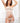 3pc Sultry Cami Babydoll, Panty Thong and Stockings - Os - White