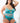 3pc Sultry Cami Babydoll, Panty Thong and Garters - Qs - Blue Curacao