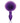 The 9's Cottontails Silicone Bunny Tail Butt Plug - Ribbed Purple