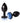 The 9's the Silver Starter Anodized Bejeweled Stainless Steel Plug - Cobalt