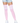 3 Stripes Athletic Ribbed Thigh Highs - One Size - Light Pink