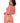 2 Pc Zig Zag Net Crop Top and Mini Dress - One Size - Pink