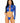 2 Pc Seamless Cut Out Long Sleeve Crop Top and G-String Panty - One Size - Royal Blue
