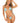 2 Pc Rhinestone Bikini Top and Side Tie Thong Panty - One Size - Baby Blue