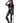 Wet Look Faux Leather Zipper Front Catsuit - Medium