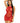 Rhinestone Lace and Net Mini Dress - One Size - Red