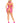 2 Pc Dotted Net and Lace Halter - One Size - Magenta