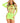 Opaque Shredded Cut Out Mini Dress - One Size - Neon Green