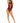 Net and Lace Keyhole Halter Bodysuit - One Size - Burgundy