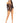 Rhinestone Net and Lace Teddy - One Size - Black
