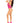 Seamless Heart Net Keyhole Halter - One Size - Magenta
