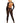 Opaque Cut Out Footless Bodystocking - One Size - Black