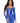 Opaque Cut Out Footless Bodystocking - One Size - Royal Blue
