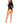 Rhinestone Lace Deep-v High Cut Bodysuit - Os - Black