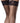 Stay Up Industrial Net Backseam Thigh Highs With Lace Top and Satin Bow Accent - One Size - Black