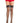 May Fishnet Thigh High Stockings O/s - Black/red