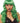 24 Inch Misfit Long Wavy Bang Wig - Green