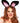 Plush Bunny Rabbit Ears Headband - Black