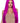 33 Inch Long Straight Center Part Wig - Raspberry