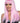 24 Inch Long Straight Bang Wig Pink
