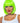 12 Inch Short Bob Wig - Neon Green