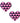 Pink Heart Neon Valentines Black Glitter Heart Nipple Cover Pasties
