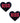 Kiss Red and Black Valentine Glitter Heart Nipple Cover Pasties