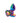 Rear Assets - Multicolor Heart - Small - Rainbow