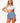 3 Pc School Girl Costumes With Top a Skirt and Matching Thong Panty - One Size - Blue