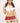 Four Piece School Girl Set - One Size - White/red