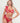 Two Piece Satin and Rhinestone Bra and Thong Set - Small - Red