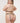 3 Pc Chain Halter and Garter Belt With Removable Garter Straps and Mesh G-String Set - Queen - Black
