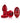 Cheeky Charms - Rechargeable Vibrating Metal Butt Plug With Remote Control - Red - Small